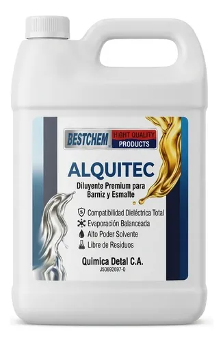 Envase de ALQUITEC, diluyente especial para barniz y esmalte dieléctrico